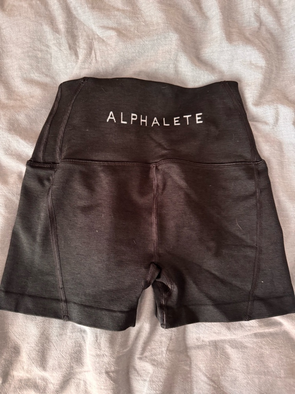 Alphalete Black High-Waist Athletic shorts - XS